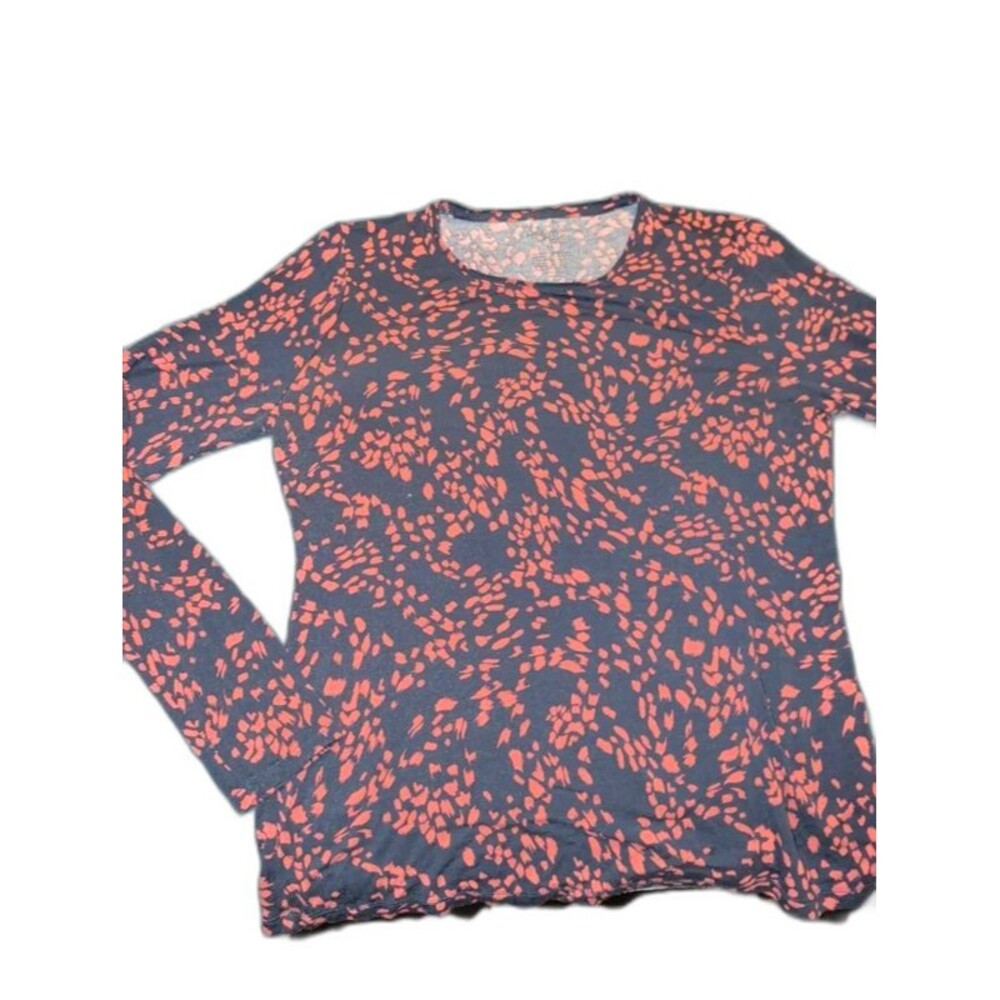 Nine West "Soft Spun" Printed Long Sleeve Top - Size Medium